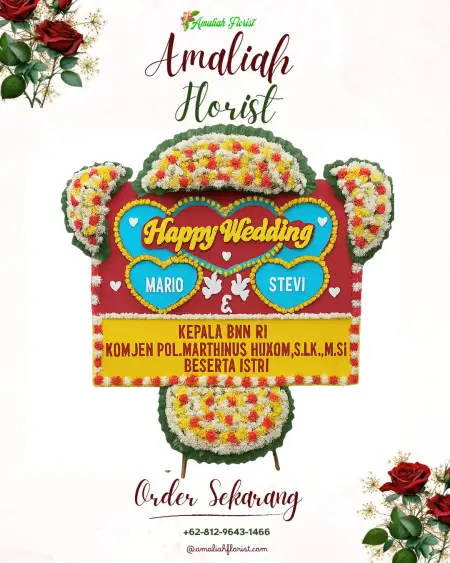 Papan Bunga Pernikahan Daup